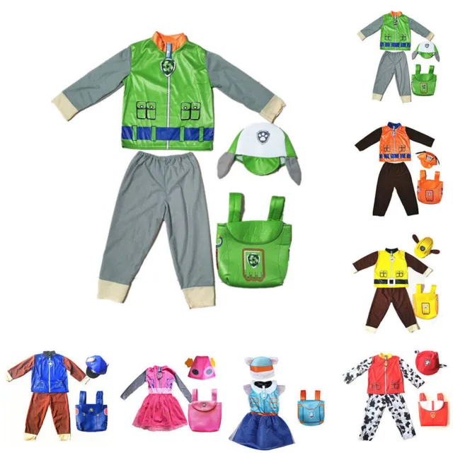 PAW Patrol Chase Marshall Rocky Skye Zuma Everest Rubble Kids Cosplay Costumes
