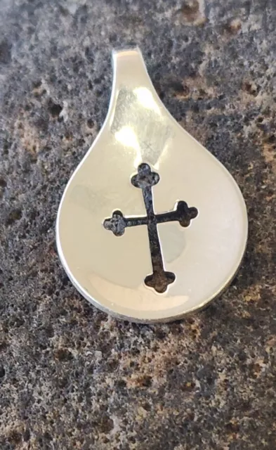 RETIRED JAMES AVERY Rare Cross Cut Out Concave Pendant NEAT! + JA Box ...