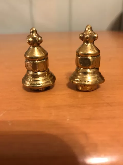 2 Matching Solid Brass Eastlake Victorian Style Door Hinge Finial