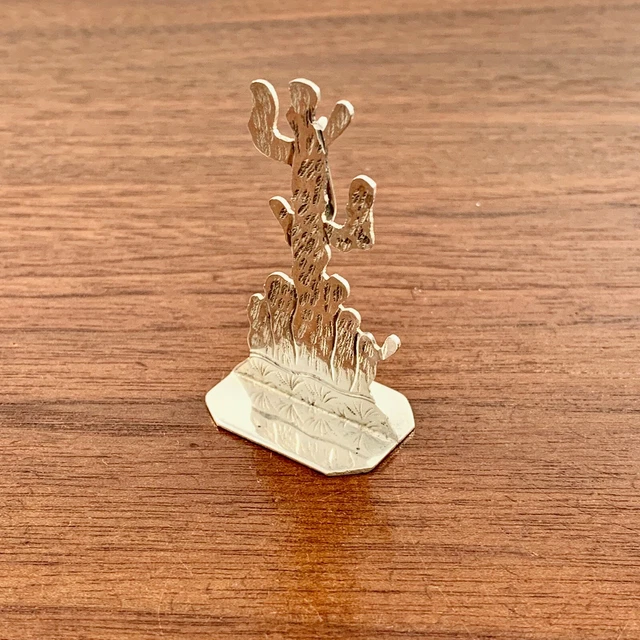 Maciel Mexican 900 Silver Place Card Holder Saguaro Cactus No Monogram
