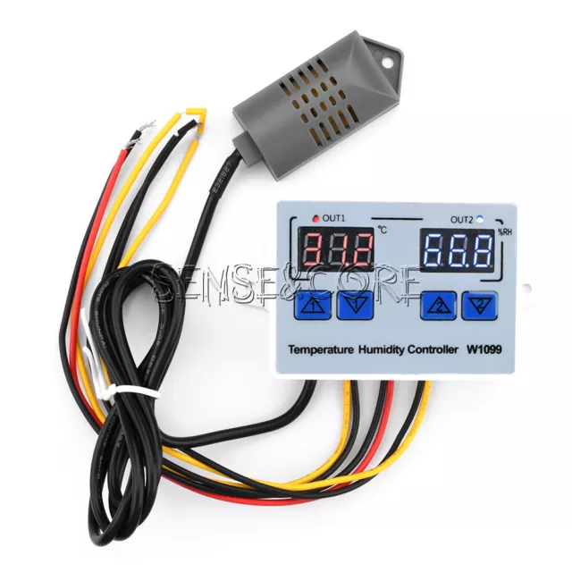 DC 12V 24V AC110-220V W1099 Intelligent Digital Temperature Humidity Controller