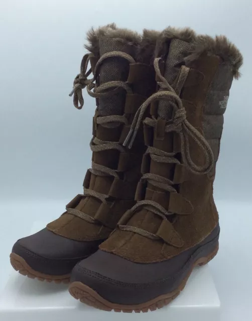 The North Face Womens Nuptse Purna Boot Desert Palm Brown/Feather Grey 5.5 M