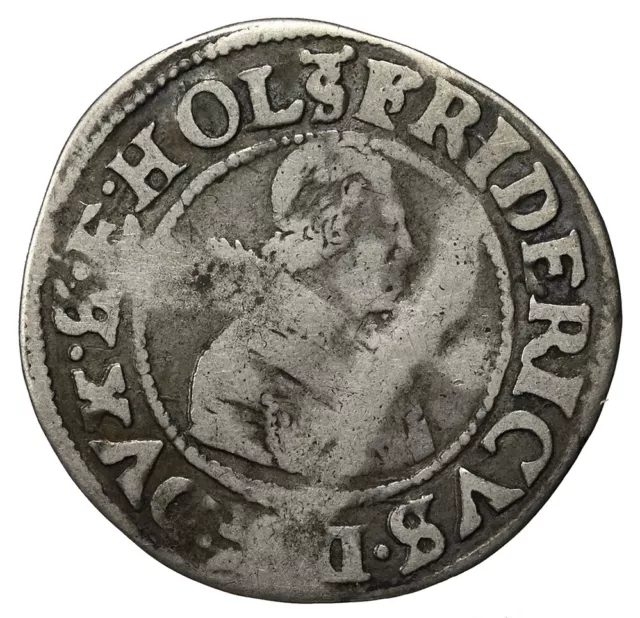 SCHLESWIG-HOLSTEIN-GOTTORP 1/8 Thaler 1625 Silver 'Friedrich III' Rare!