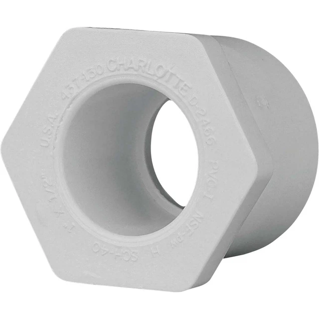 Charlotte Pipe 1 In. SPG x 1/2 In. Slip Schedule 40 PVC Bushing Charlotte Pipe