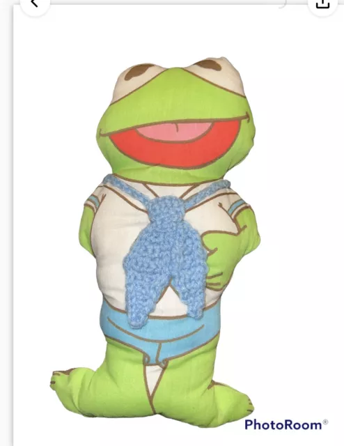 Muppets Kermit the Frog Pillow Stuffed Plush Muppet Babies Fabric Panel