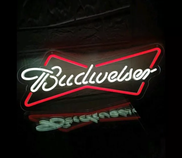 Budweiser LED Neon Light Sign - Man Cave, Bedroom, Office, Garage, Bar - Gift