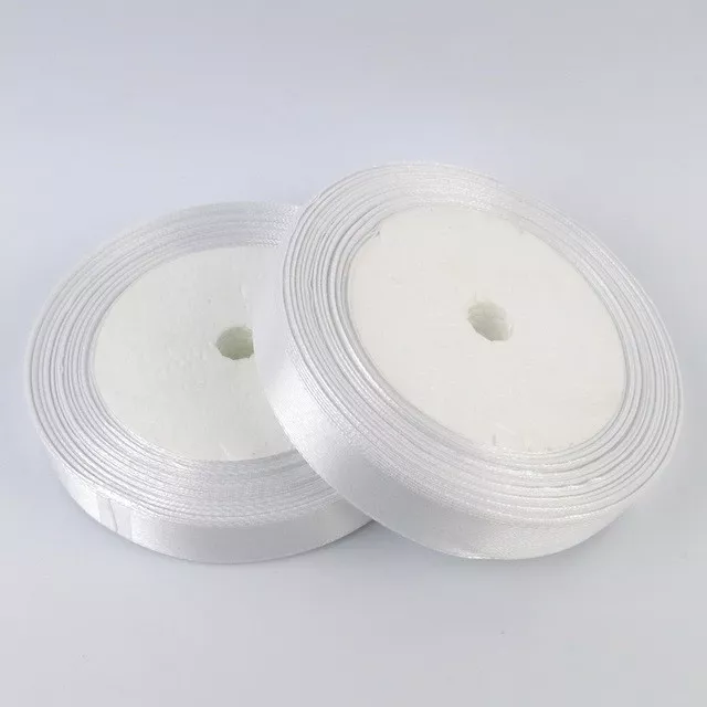 1 Rouleau RUBAN SATIN Blanc 25mm Rouleau de 22m environ Pour vos creation