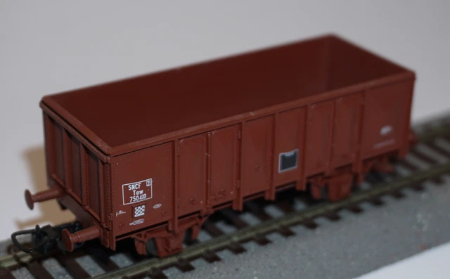 Wagon Plat Roco HO (1/87) - DB époche III, Vert Foncé, Livrée Verte, Excellent état