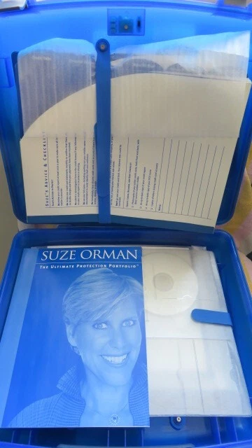 NEW Suze Orman Ultimate Protection Portfolio Financial Organizer Kit Blue Case