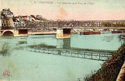 CPA 95 PONTOISE vue generale et le pont de l'oise