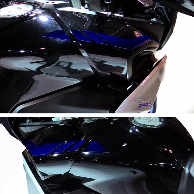 Adesivi 3D compatibili con Yamaha Tracer 900 2018 2020 Protezioni Serbatoio Blu 2