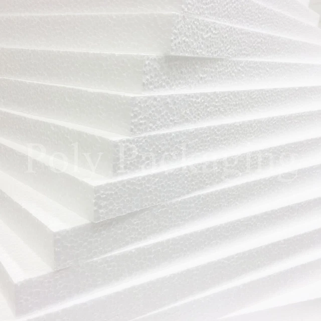 POLYSTYRENE FOAM EPS SHEETS *Any Size/Qty* Expanded Packing Insulation ...