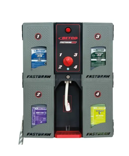 Betco 92174-00 Fastdraw Pro 4-Bay Dispenser Chemical Management System NEW!