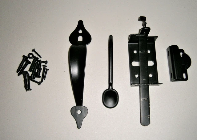 Black WROUGHT IRON Door Barn Gate 10" HANDLE Thumb Latch