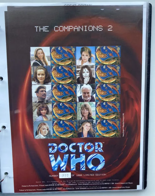 BC-026 2004 Doctor Who The Companions 2 Smilers Sheet, VGC