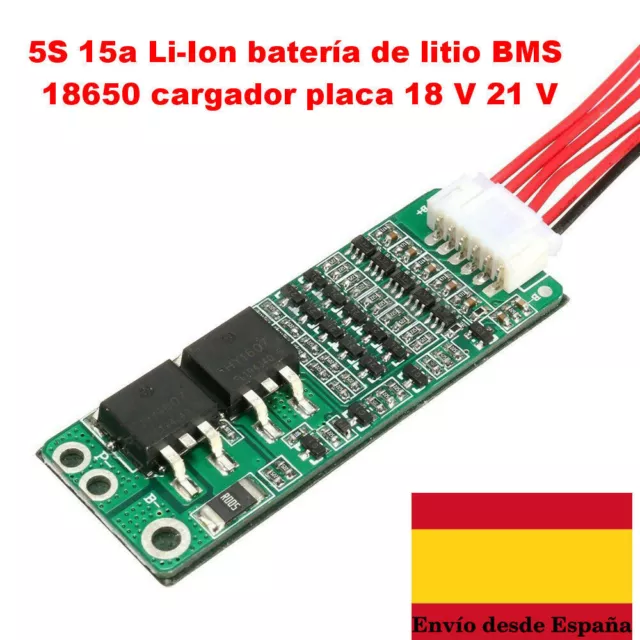 5S 15a Li-Ion batería de litio BMS 18650 cargador placa 18 V 21 V celular