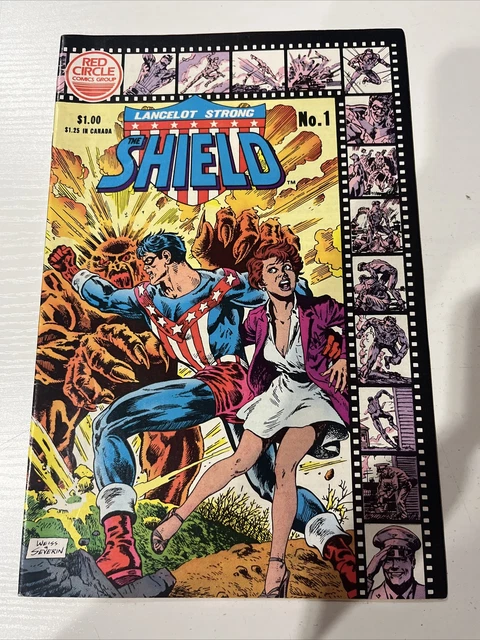 SHIELD 1 🔥1983 LANCELOT STRONG🔥RED CIRCLE Comics🔥Bronze Age🔥FN+