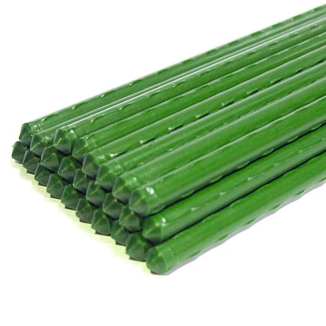 25 Pack Garten Pfahl Metall Kunststoff Beschichteter Pflanzen KäFig Unterst U4E8