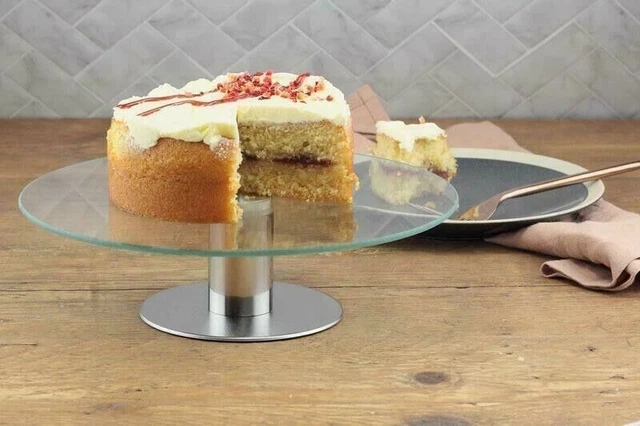 Torta In Vetro Temperato 25 Cm Giradischi Da Forno Display Decorazione Torta Da Servizio