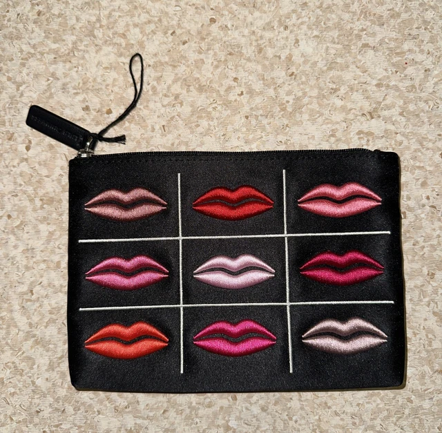 Lulu guinness black online bag with red lips