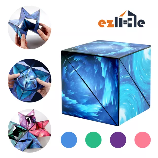 Variety Changeable 3D Magnetic Magic Cube Hand Flip Puzzle Anti Stress Gift Toy