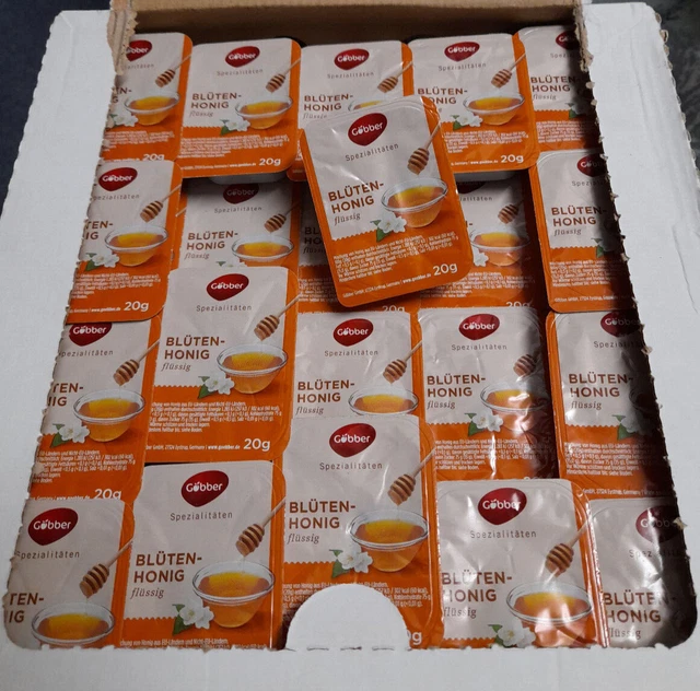 100 x 20 g specialità Göbber miele di fiori porzione liquida confezioni 2 kg