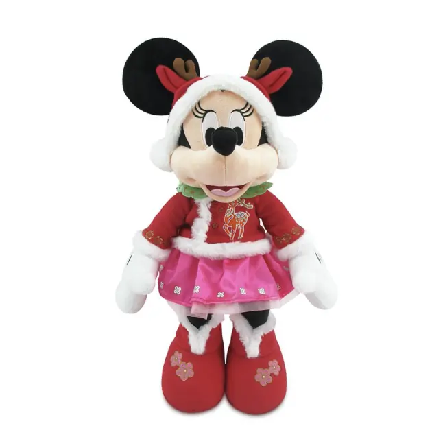 Disney Parks Shanghai Minnie Lunar Nuovo Anno 2021 Medio Peluche con Etichetta