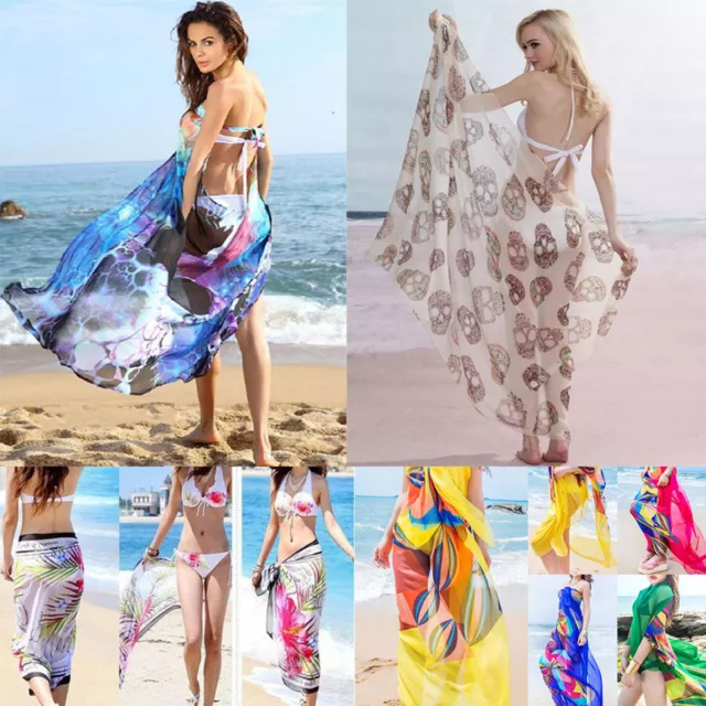 Women's Summer Pareo Dress Sarong Beach Bikini Swimwear Cover Up Scarf Wrap 69"