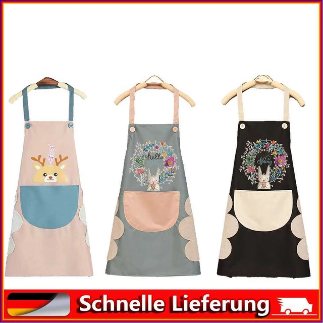 Kitchen Cooking Apron Print Aprons Cute Women Men Biking Cooking Bibs Pinafore