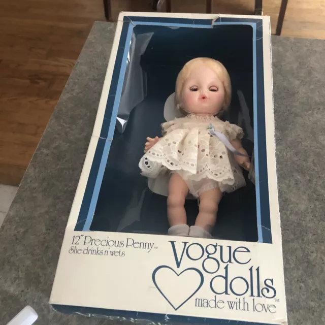 Vintage 1977 Vogue Dolls 12" Precious Penny Doll NIB Yellow Baby 70's cute Toy