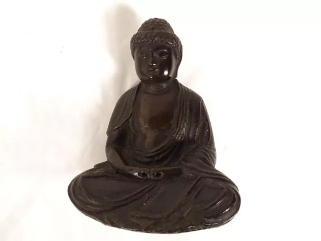 Skulptur Bronze Buddha Amitabha Sitzend Padmasana Buddhismus Tibet 19. Jhd.