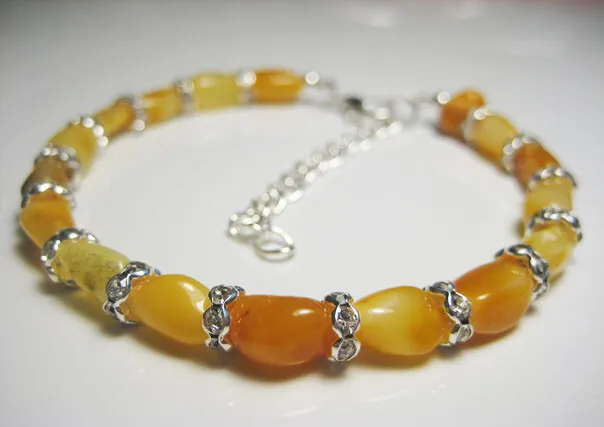 Genuine butterscotch Amber Baltic Amber Bracelet 6 grams !!!