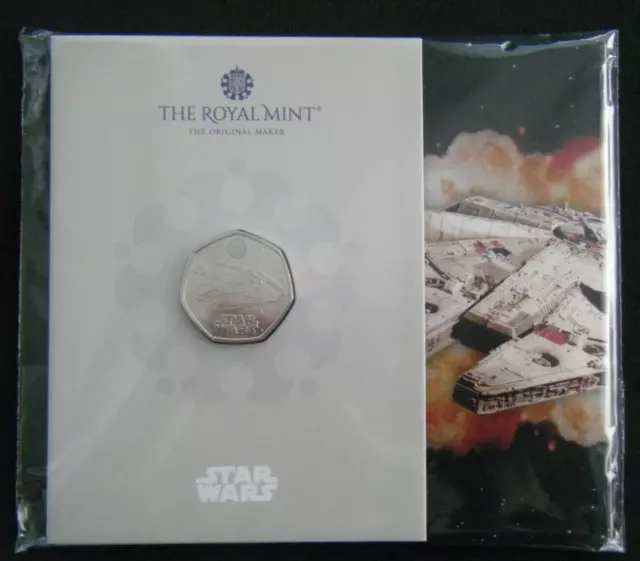 2024 Star Wars Millennium Falcon 50p Coin BU Pack  - in stock