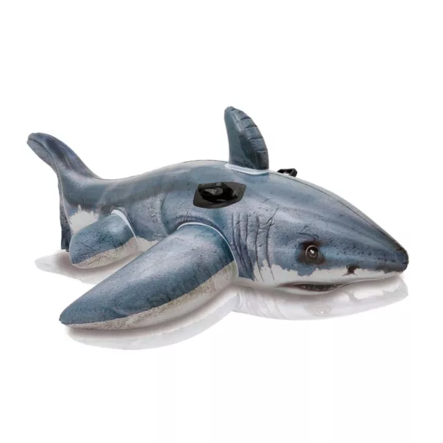 Kids Inflatable Shark Ride Swimming Pool Animal Float Beach Shark Toy Children