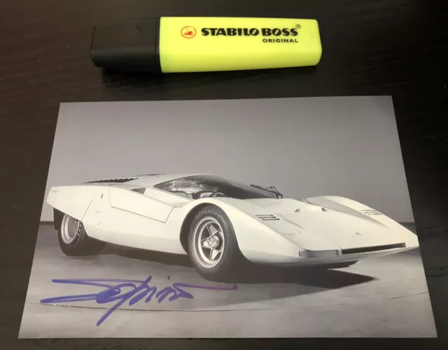 Rare Filippo Sapino Ferrari 512 S Signed Not Copy Photo Autograph