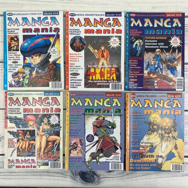Vintage Manga Mania Magazine. 1990s. 1994, 1995, 1996. Multi Listing