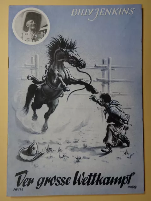 Billy Jenkins Uta-Verlag Original Nr. 118 Westernroman 1949-1963