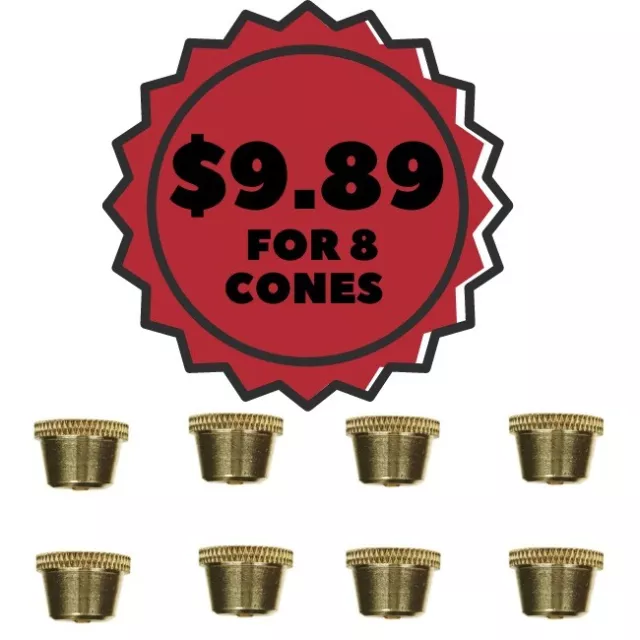 Cone Piece x 8 Brass Cone Pieces Bonza Bucket Smoking Billy Metal Pipe AU