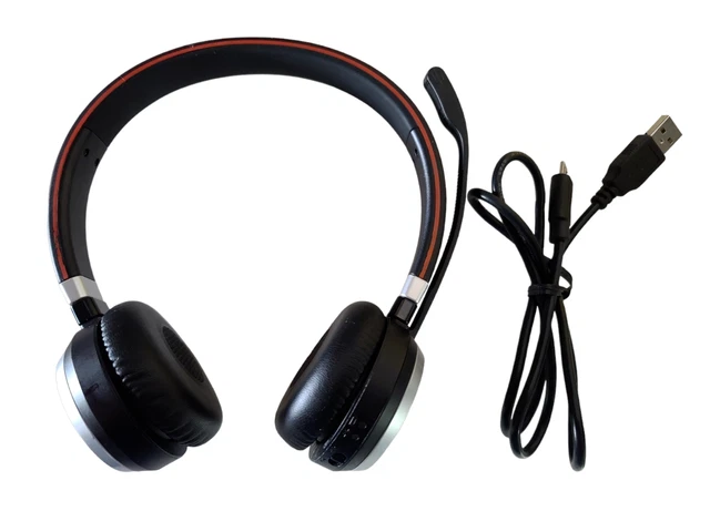 Jabra Evolve 65 03-02868 Stereo Wireless Bluetooth Headset No USB With Cable