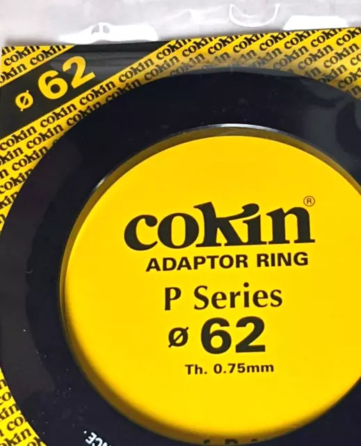 Genuine Cokin P Series 62mm Adapter Ring P462 Made in France Thread to P System