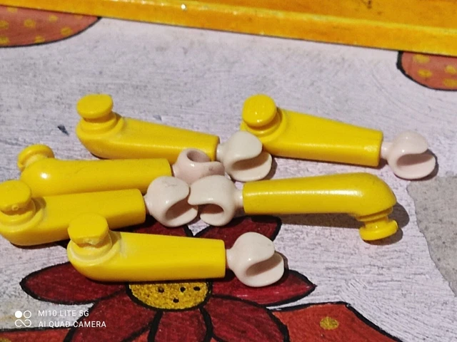 Lot De 6 Bras PLAYMOBIL Couleur Fuchsia Avec Mains Brunes - Pour Figurines Indiennes, Sarrasines, Etc. - Pièces Détachées Occasion
