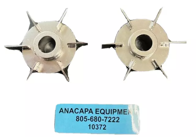 Chemglass Rushton Style Impeller for 15 L Bioreactor 75 mm 15 mm Shaft (10372)