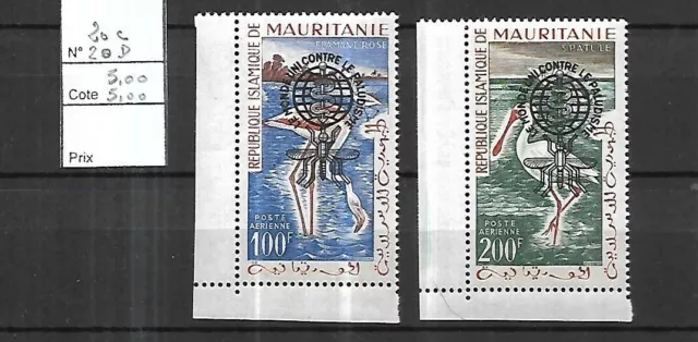 MAURITANIE Poste Aérienne 2008 cat yt n° 20 c, d n** MNH