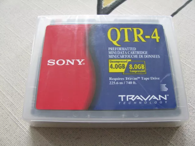 Datenbänder Sony QTR- 4  8,0 GB Mini Data Cartridge Sony Datenkassetten; TRAVAN 2