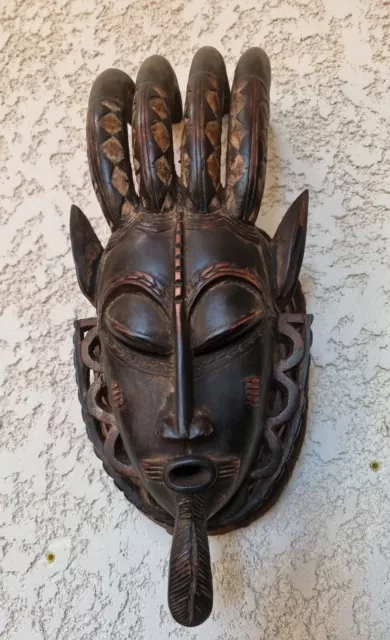 african art wooden africa Mask Ivory coast masque africain en bois côte d'ivoire