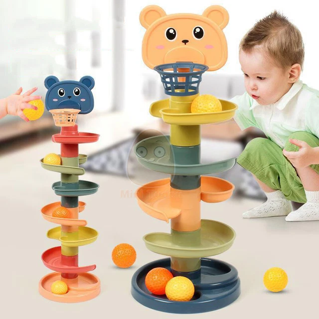 9 Layer Ball Ball Drop and Roll Swirling Tower Spinning Activity Ball Drop Roll