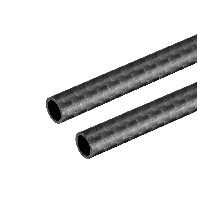Carbono Fibra Redondo Tubo 8mmx6mmx330mm 3K Rollo Envuelto Mate Superficie 2uds