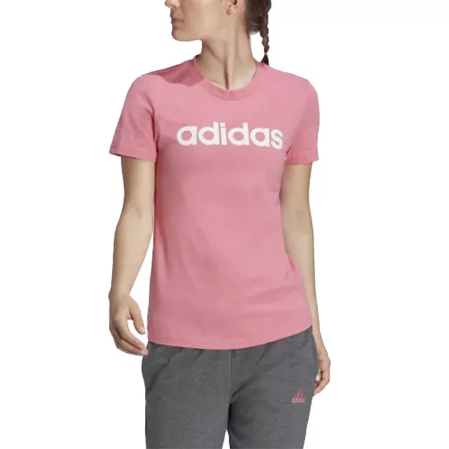Adidas H07831 Femme T-Shirts Slim Fit Ras Cou Manche Courte Décontracté SPORTS T