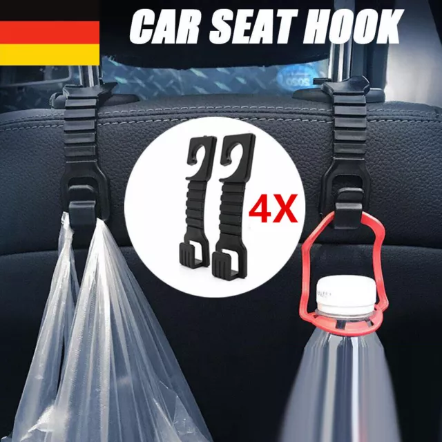 4X KFZ AUTO Kopfstütze Haken Halterung Autositz Kleiderbügel  RücksitzAufhänger EUR 3,26 - PicClick DE