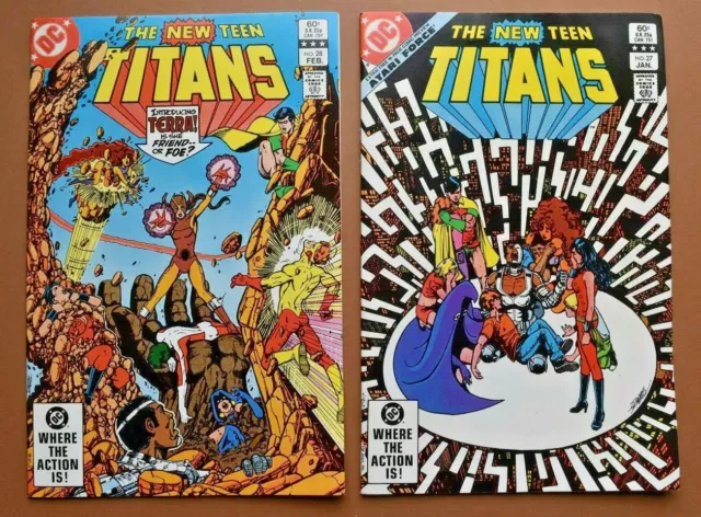 DC Comics 1983 The New Teen Titans #27 28 ~ Atari Force ~ 2 Book Run Lot ~ VF